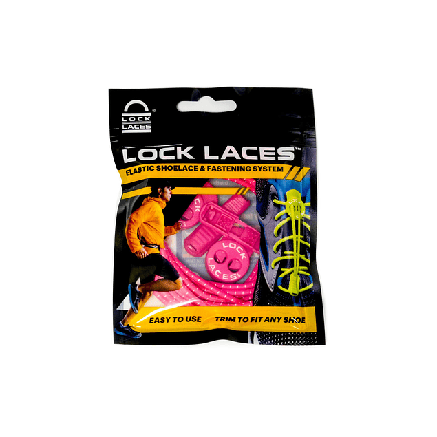 Cordón Elasticado Lock Laces Rosado