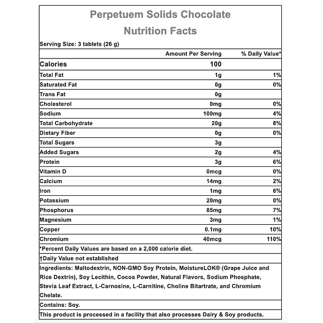 Perpetuem Solid Chocolate 72pcs