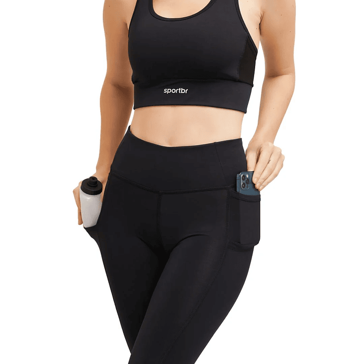 Legging de Running Mujer Larga Negro Sportbr  2