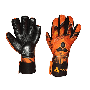 GUANTES DE ARQUERO CARSO DIAMOND CON FERULAS EXTRAIBLES  NARANJA