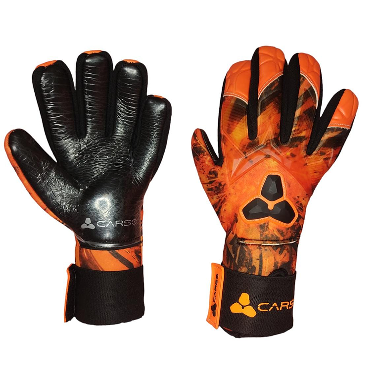 GUANTES DE ARQUERO CARSO DIAMOND CON FERULAS EXTRAIBLES  NARANJA 1