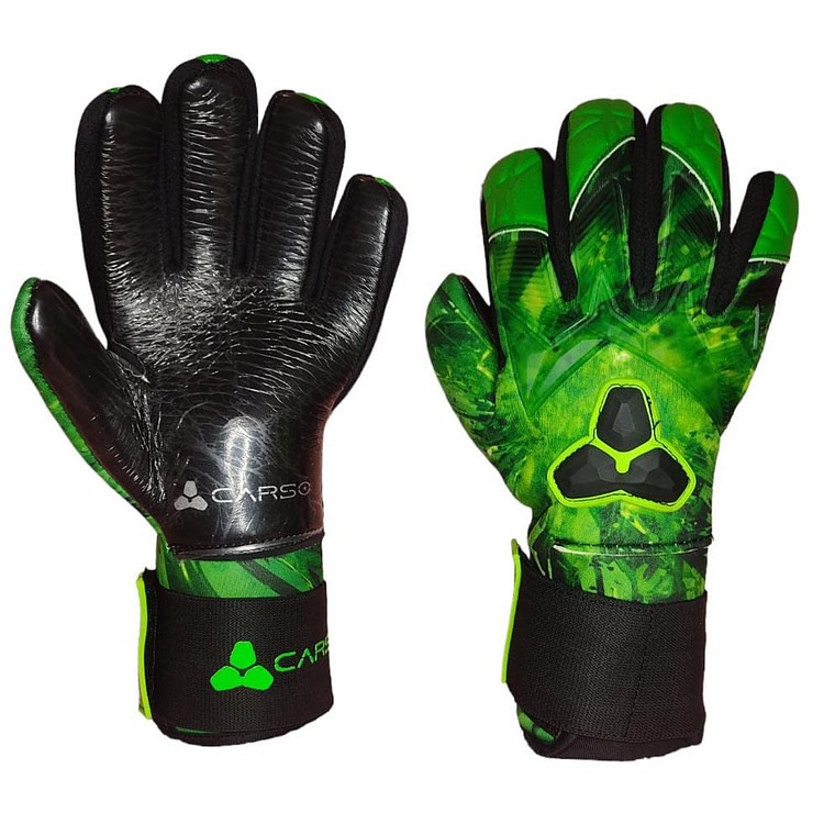 GUANTES DE ARQUERO CARSO DIAMOND CON FERULAS EXTRAIBLES VERDE/NEGRO 1