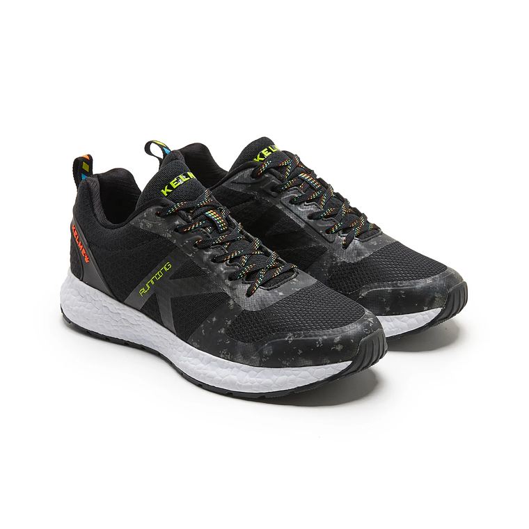 Zapatillas Running K-Rookie Negro y Lima Kelme 3