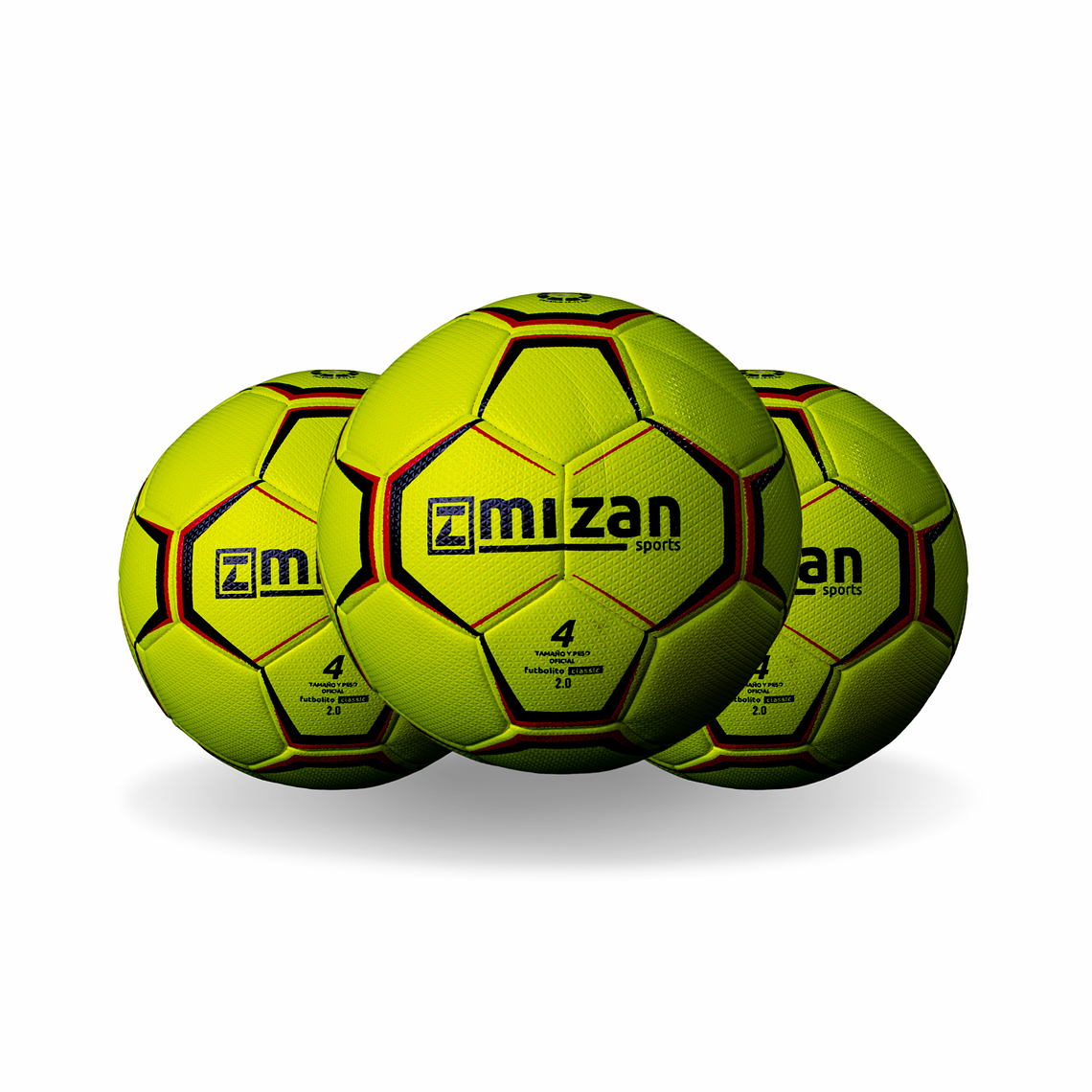 BALON MIZAN DE FUTBOLITO N4 TEXTURIZADO PRO X3 1