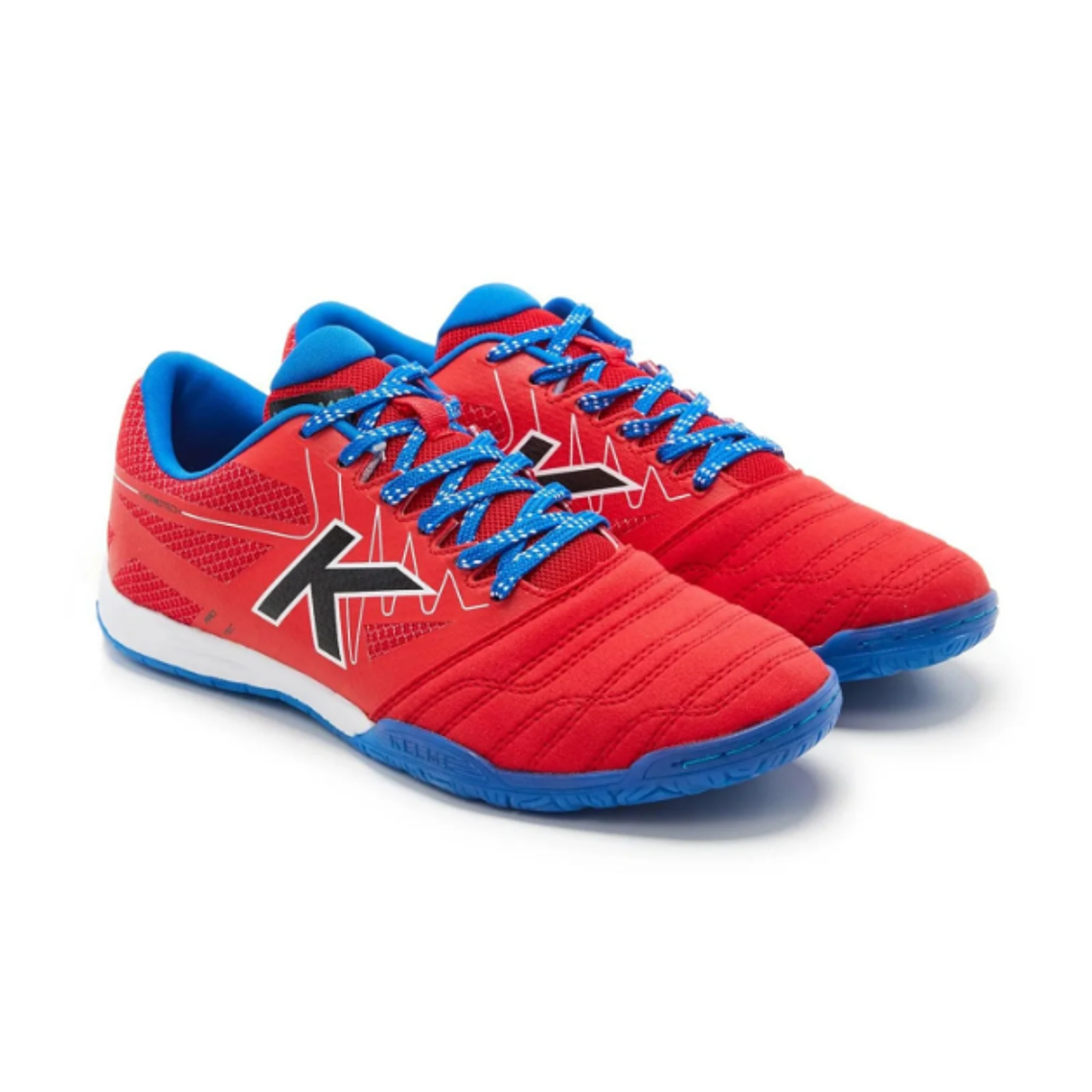 Zapatillas Futsal Scalpel Rojo y Azul Kelme 3