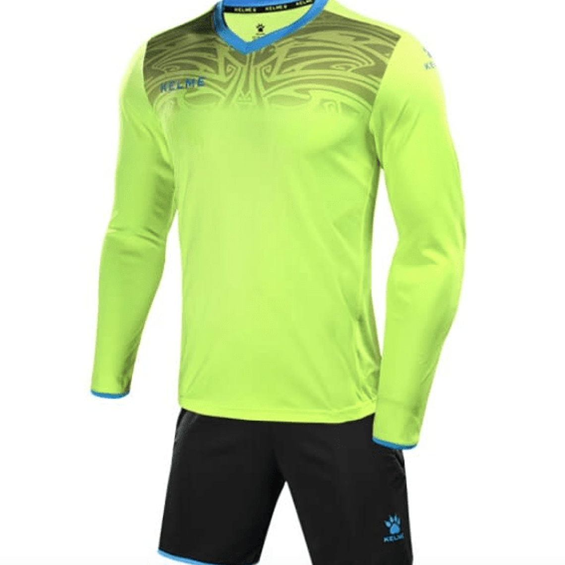 INDUMENTARIA DE ARQUERO KELME  NEÓN AMARILLO 1