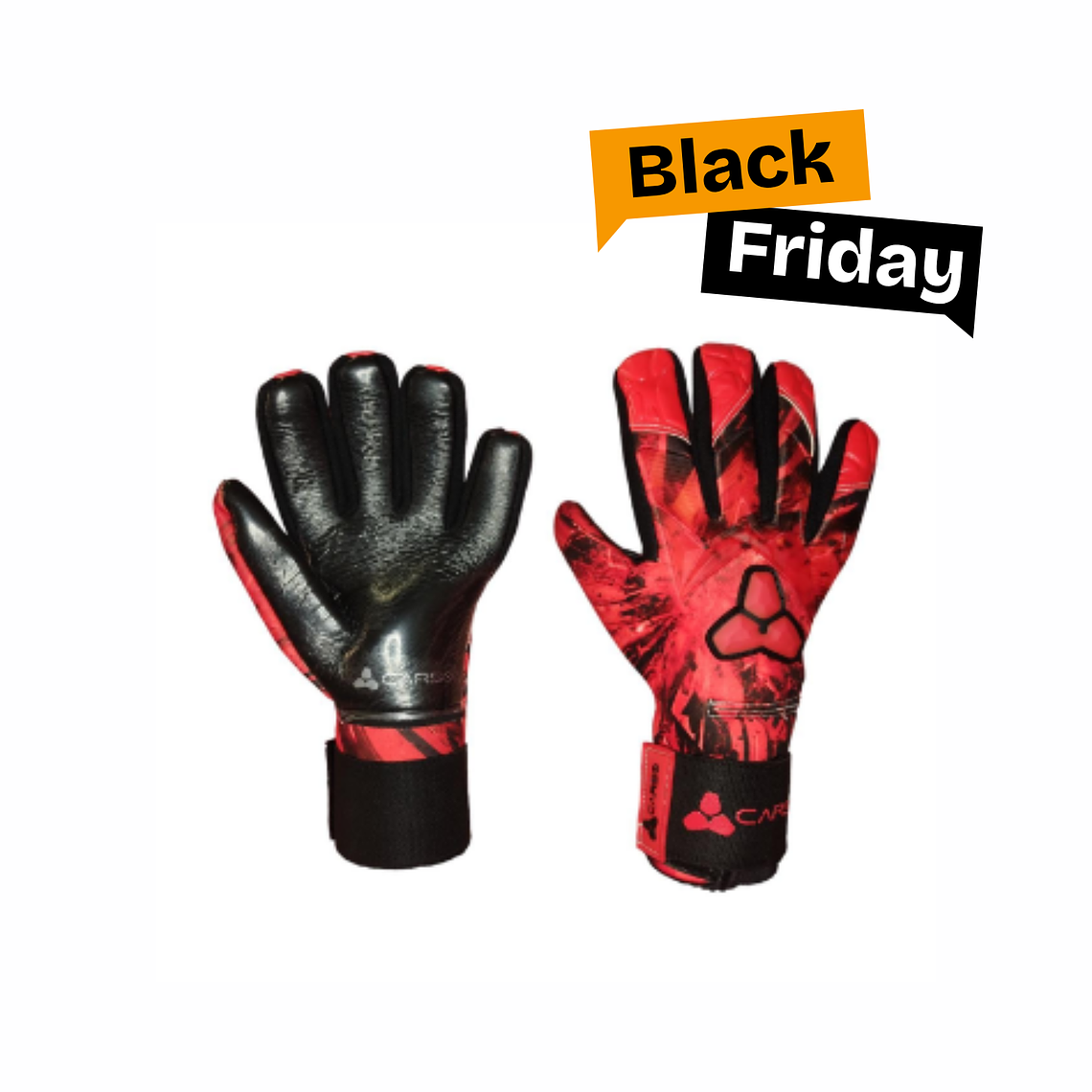 GUANTES DE ARQUERO CARSO DIAMOND CON FERULAS EXTRAIBLES  ROJOS 1