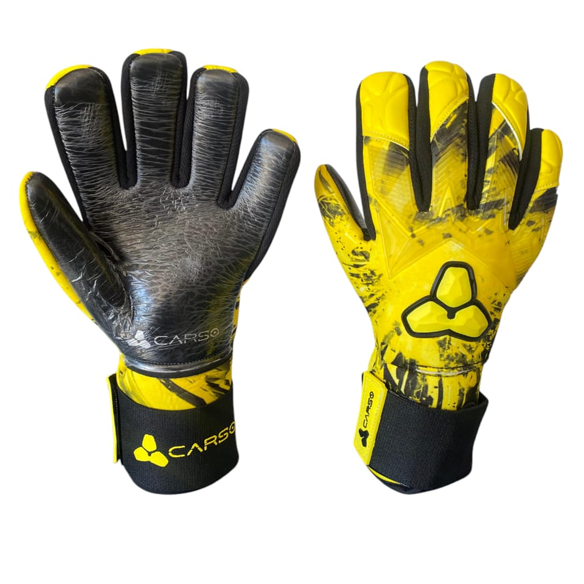 GUANTES DE ARQUERO CARSO DIAMOND CON FERULAS EXTRAIBLES AMARILLO 1