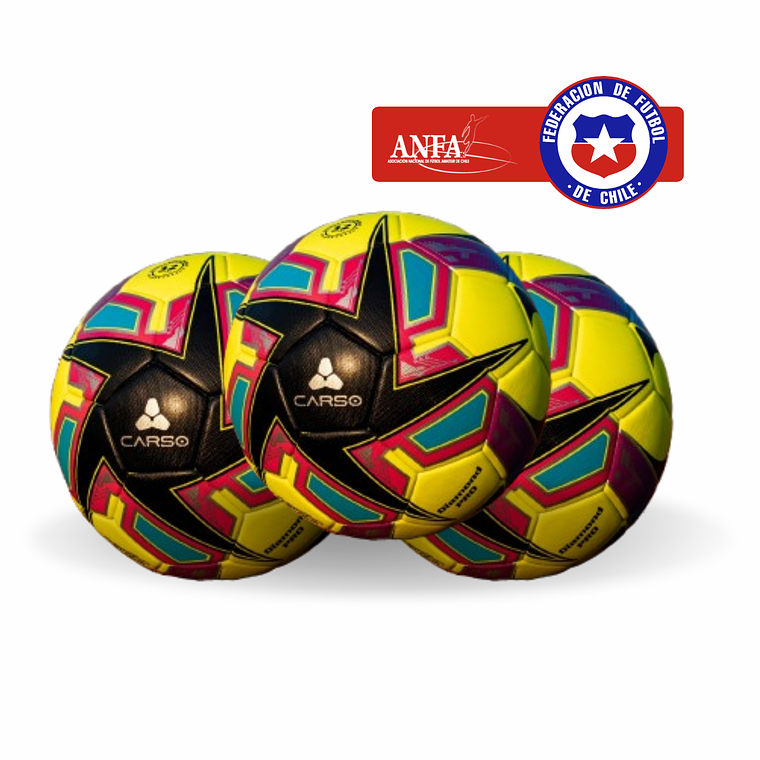 BALON DIAMOND PRO CARSO TERMOSELLADO FUTBOL #5 X 3 1