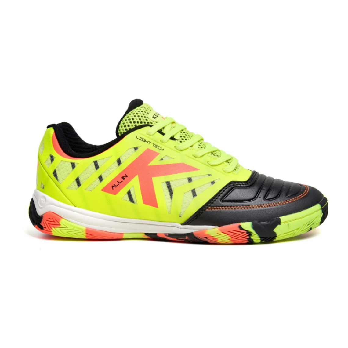 Zapatillas Futsal All In Negro y Lima Kelme 1
