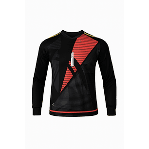 POLERA DE ARQUERO CARSO COLOR NEGRO 