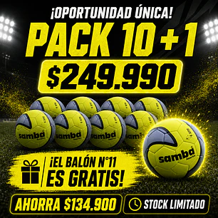 BALON PROFESIONAL DE FUTBOL SAMBA AMERICA #5 X 11