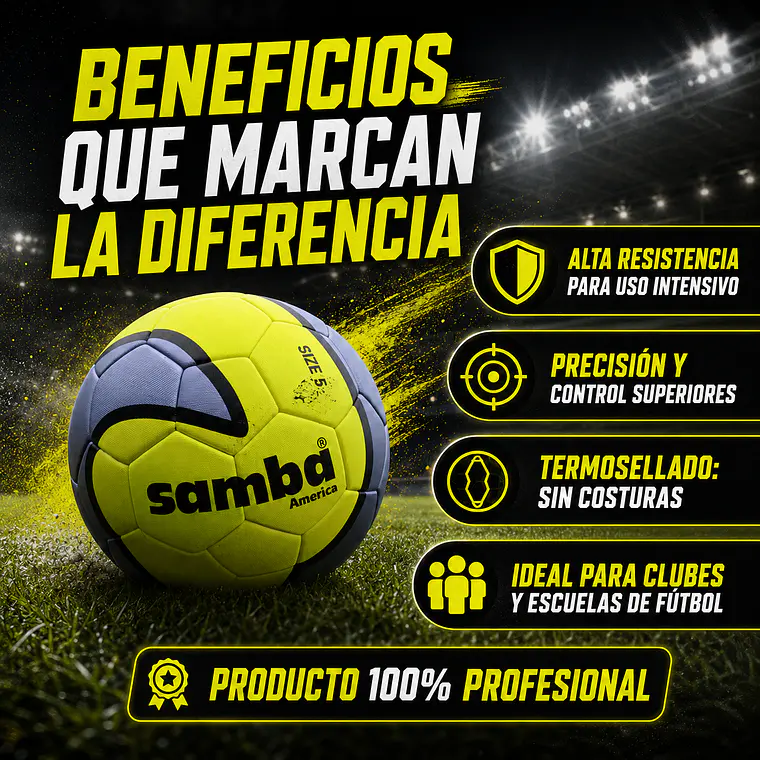 BALON PROFESIONAL DE FUTBOL SAMBA AMERICA #5 X 11 2