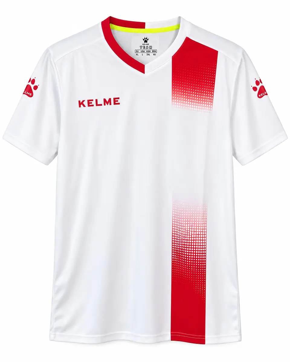 POLERA DE ENTRENAMIENTO ALICANTE ROJO / BLANCO KELME  1