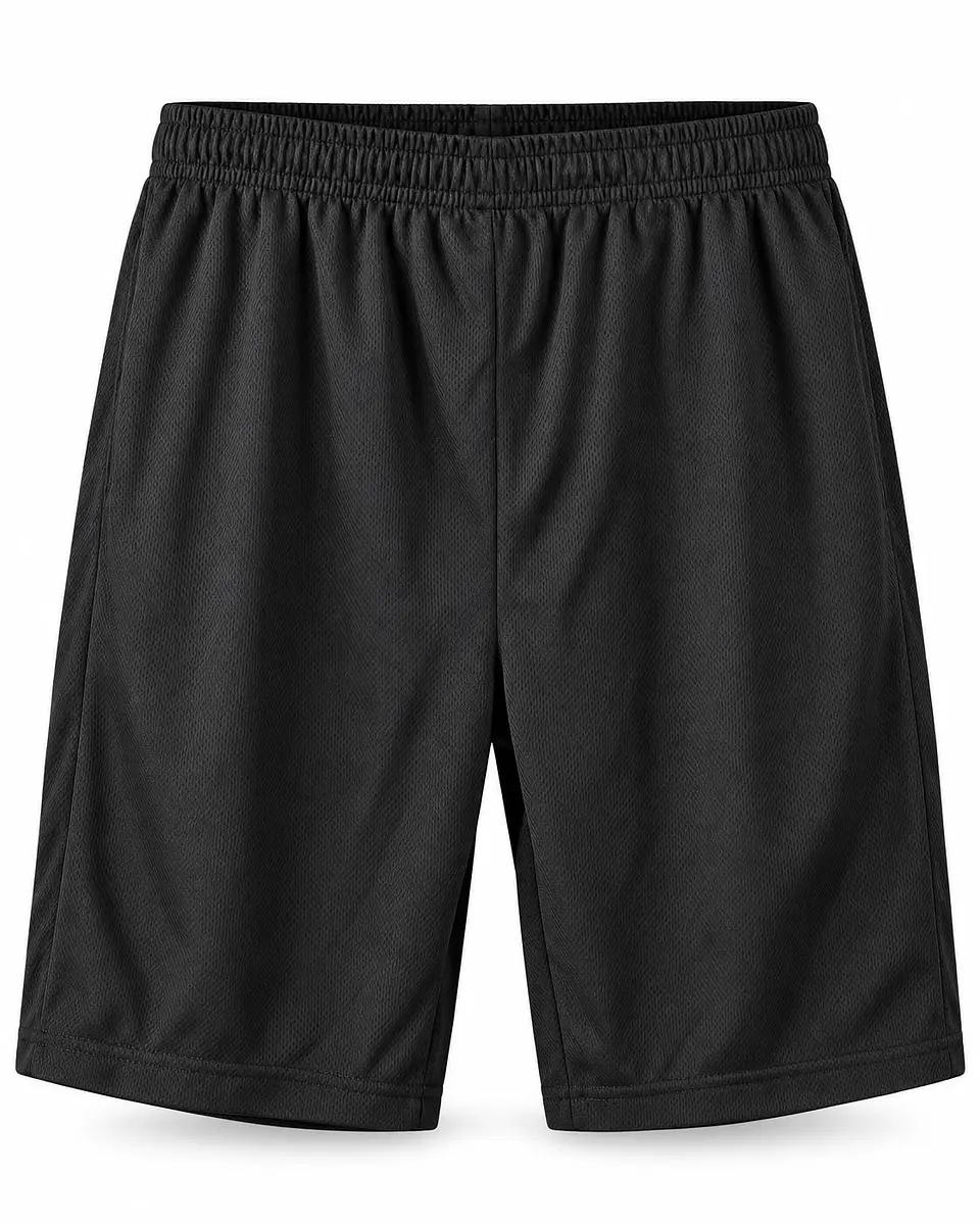 SHORT DE ENTRENAMIENTO POLIESTER NEGRO  1