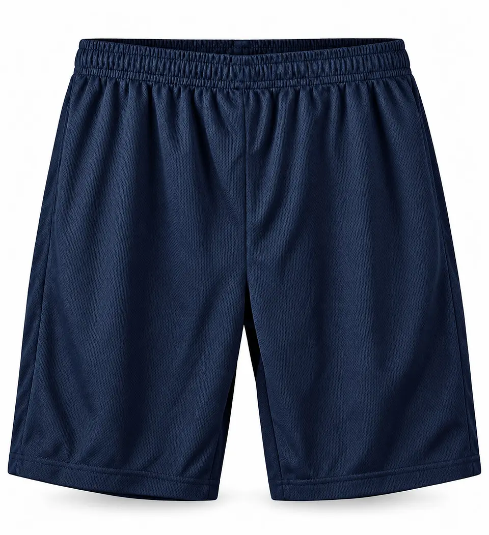 SHORT DE ENTRENAMIENTO POLIESTER AZUL OSCURO  1