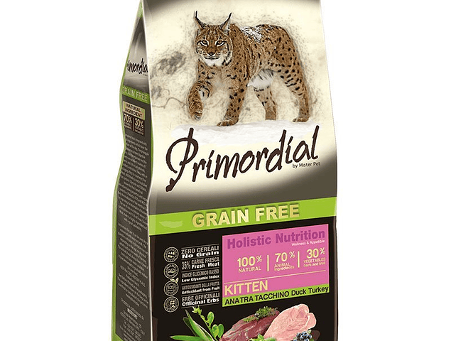 Ração Primordial Grain Free Gatinhos Peru e Pato 2kg