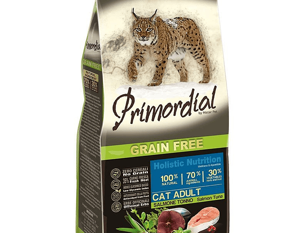 Primordial Sem Cereais Gato Adulto Atum & Salmão 2Kg