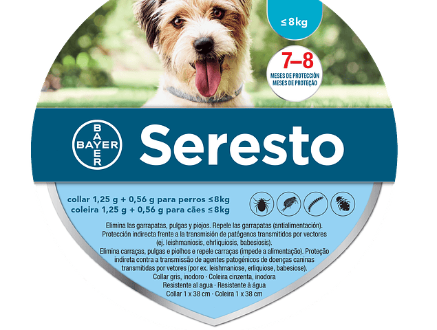 Seresto Cão Pequeno 38cm para cães até 8kg