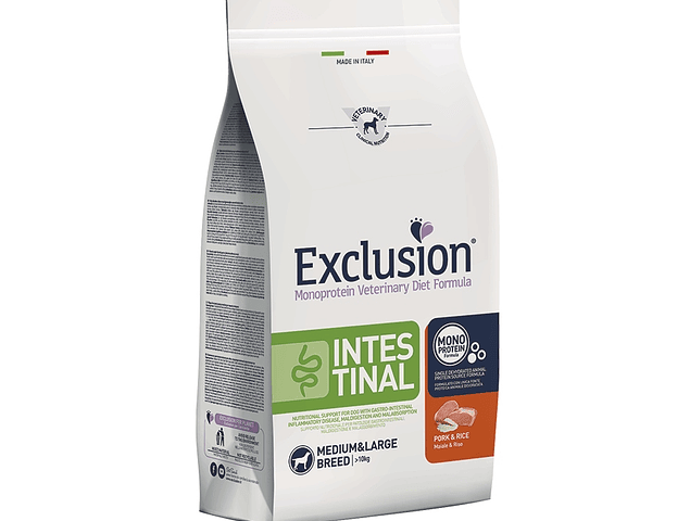 Exclusion Diet Intestinal Porco & Arroz Raça Média/Grande 12Kg