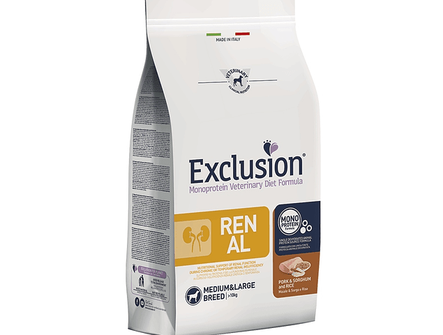 Exclusion Diet Renal Porco & Sorgo Raça Médio/Grande 12Kg