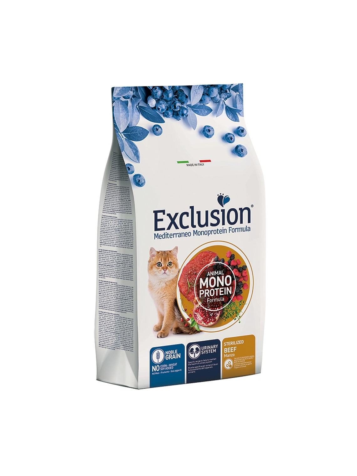 Exclusion Noble Grain Beef Gato Esterilizado 12Kg 1