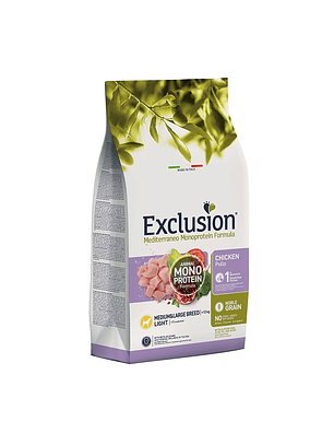 Exclusion Noble Grain Light Frango Média & Grande 12Kg