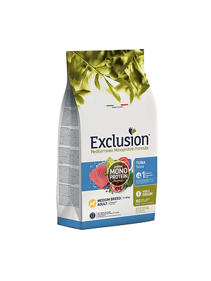 Exclusion Noble Grain Atum Adulto Médio 12Kg