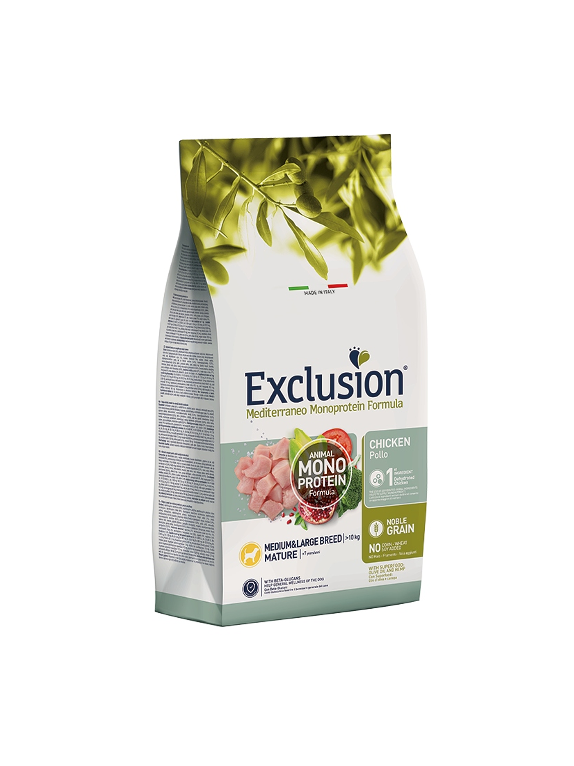 Exclusion Noble Grain Frango Mature Médio/Grande 12Kg 1