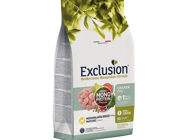 Exclusion Noble Grain Frango Mature Médio/Grande 12Kg