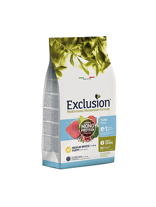 Exclusion Noble Grain Atum Cachorro Médio 12Kg