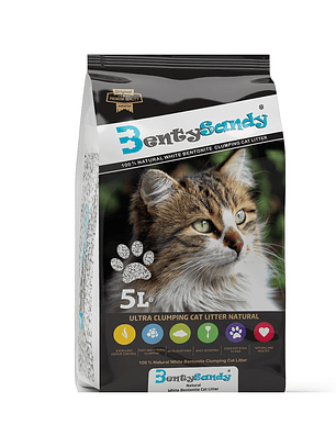 Benty Sandy Areia Aglomerante Natural para Gato 5lt