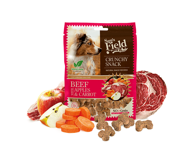 Sam´s Field Crunchy Snack Beef With Apples & Carrot 200g