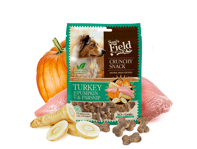 Sam´s Field Crunchy Snack Turkey with pumpkin & parsnip 200g