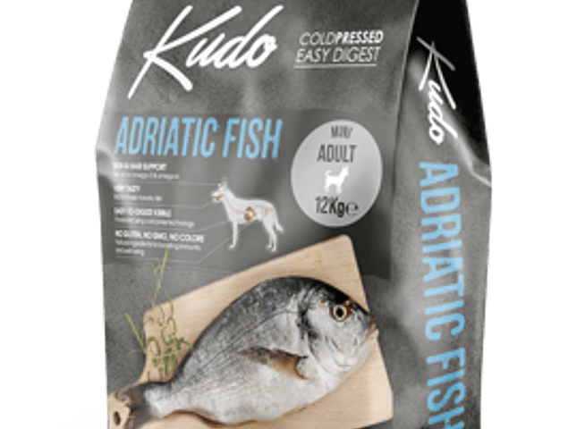 KUDO COLD PRESSED ADRIATIC FISH ADULT MEDIUM & MAXI 12KG