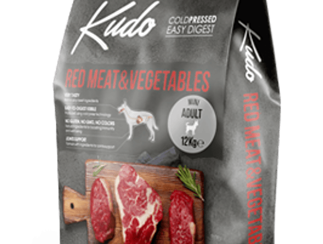 Kudo Cold Pressed Red Meat p/Adulto Médio/Grande 12Kg