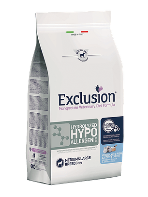 Exclusion Diet Hipoalergénica Hydrolyzed Fish & Corn Starch 12Kg