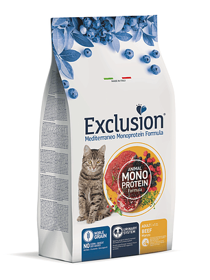 Exclusion Noble Grain Beef Para Gatos 12kg