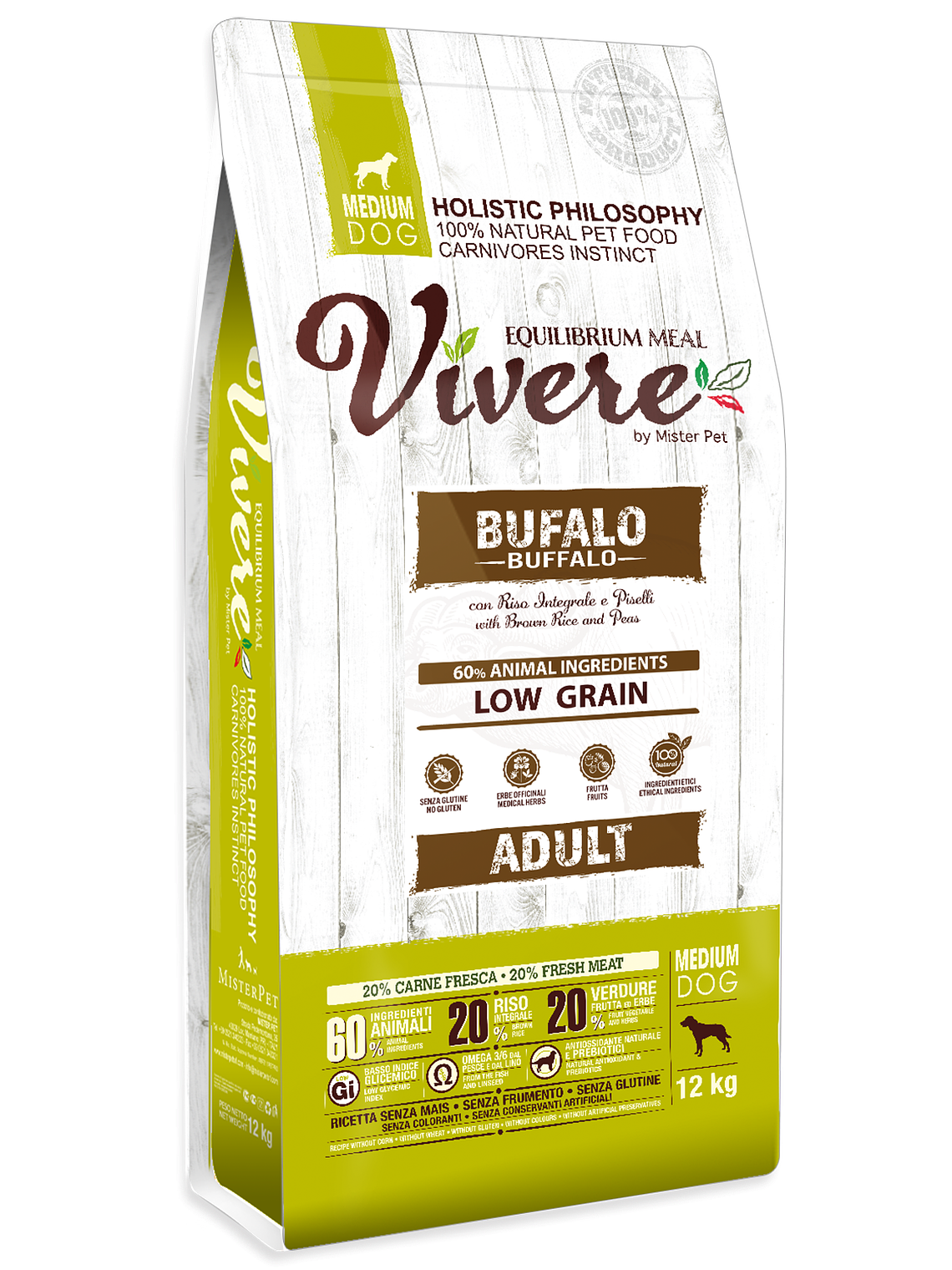 Vivere Medium Adult Buffalo 12kg 1
