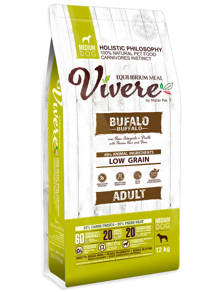 Vivere Medium Adult Buffalo 12kg 1