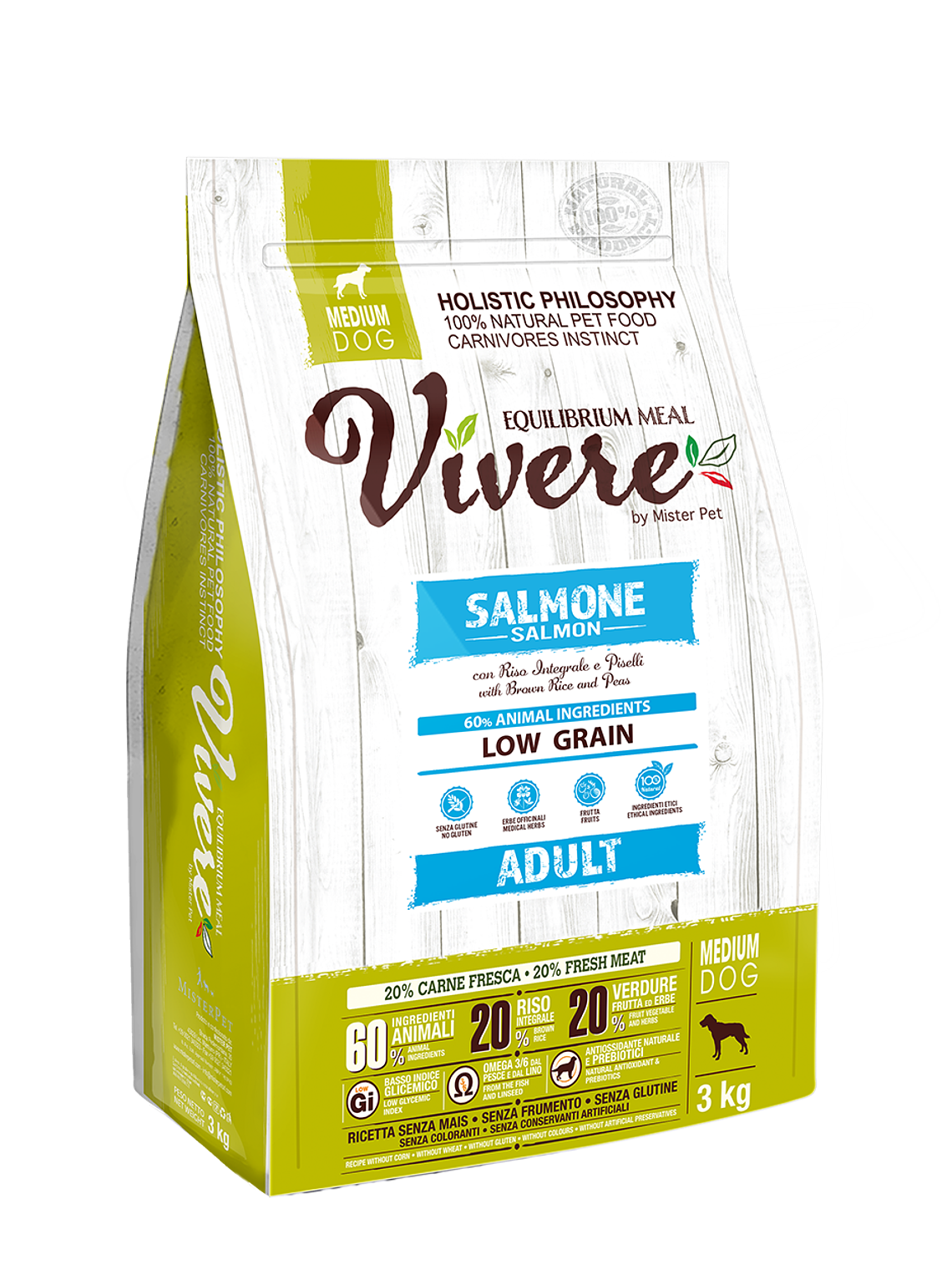 Vivere Medium Adult Salmon 3kg 1
