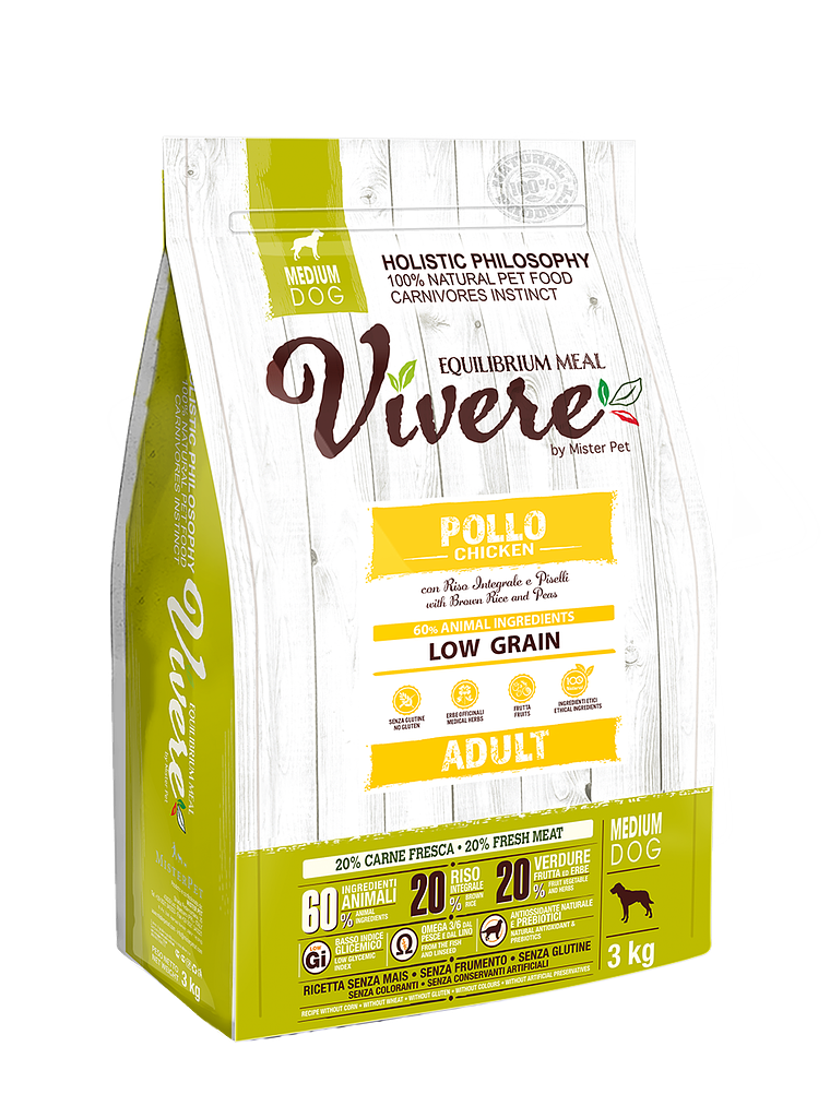 Vivere Medium Adult Chicken 3kg 1