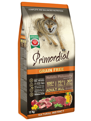 Primordial Sem Cereais Javali e Cordeiro 12Kg 