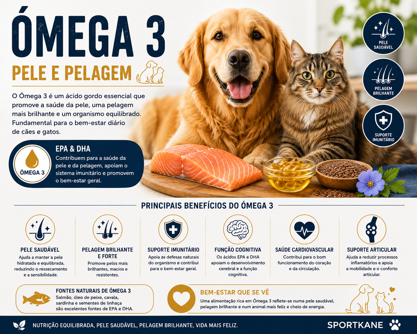 Ómega 3 – Pele e Pelagem