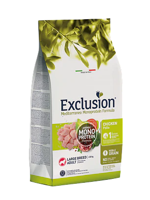 Exclusion Noble Ração Cão Adulto Frango Raça Grande 12Kg