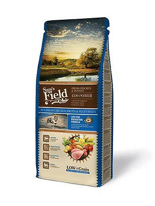 Sam's Field Low Grain 4300 Power Frango e Batata 13Kg