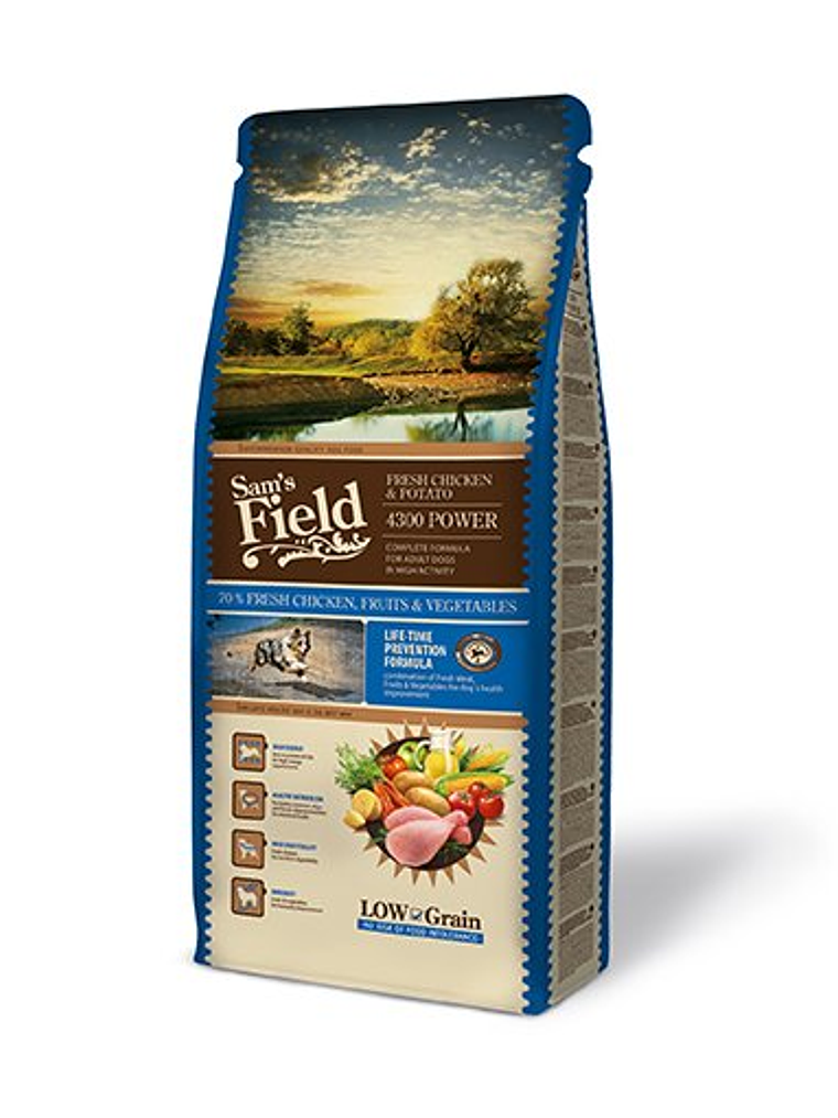 Sam's Field Low Grain 4300 Power Frango e Batata 13Kg 1