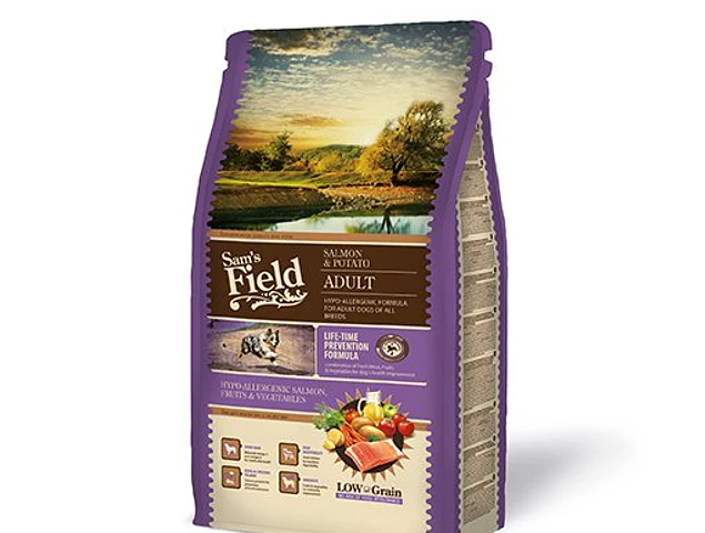 SAM'S FIELD CÃO ADULTO SALMÃO & BATATA 2.5KG