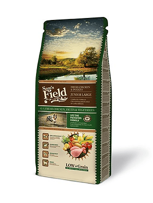 Sam's Field Low Grain Frango & Batata Júnior Grande 13Kg
