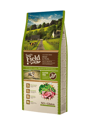 Sam's Field Glúten Free Bovino & Vitela Adulto Médio 13Kg